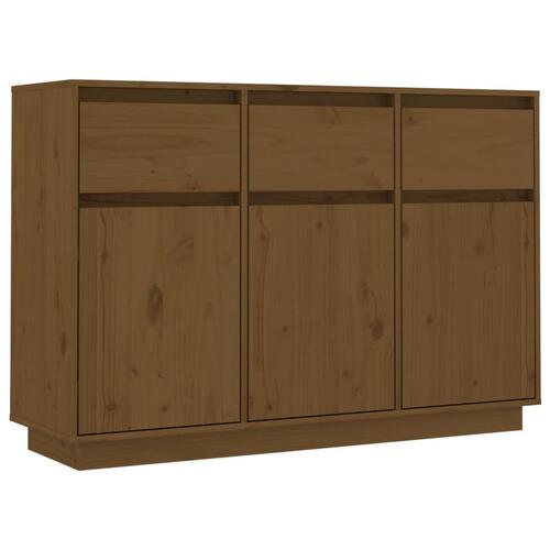 Skænk 110x34x75 cm massivt fyrretræ gyldenbrun