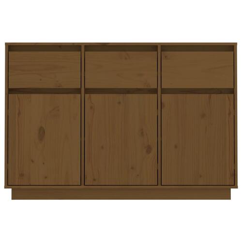 Skænk 110x34x75 cm massivt fyrretræ gyldenbrun