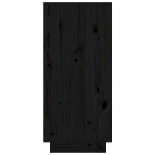Skænk 110x34x75 cm massivt fyrretræ sort