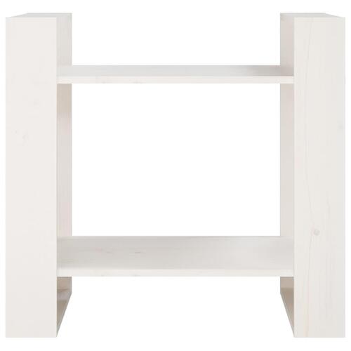 Bogreol/rumdeler 60x35x57 cm massivt fyrretræ hvid