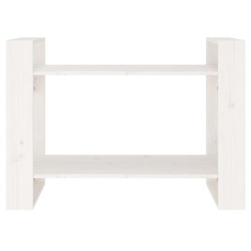 Bogreol/rumdeler 80x35x56,5 cm massivt fyrretræ hvid