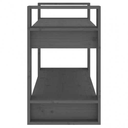 Bogreol/rumdeler i massivt fyrretræ - 80×35×56,5 cm, grå