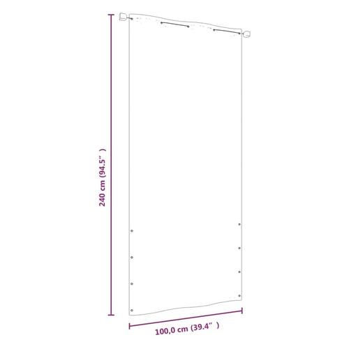 Altanafskærmning 100x240 cm oxfordstof sort