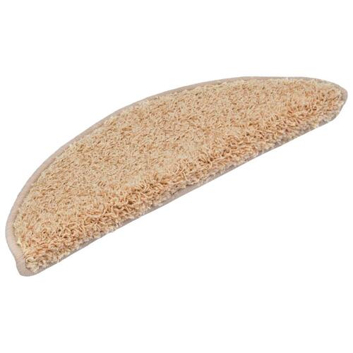 Trappemåtter 5 stk. 56x17x3 cm cremefarvet
