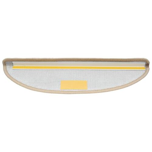 Trappemåtter 5 stk. 56x17x3 cm cremefarvet
