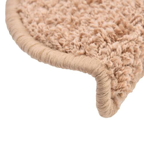 Trappemåtter 10 stk. 65x21x4 cm beige
