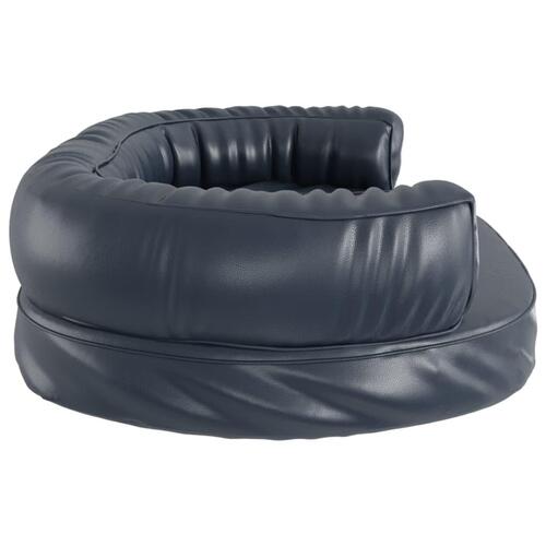 Ergonomisk hundeseng 88x65 cm skum og kunstlæder mørkeblå