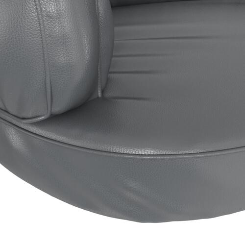 Ergonomisk hundeseng 88x65 cm skum og kunstlæder grå