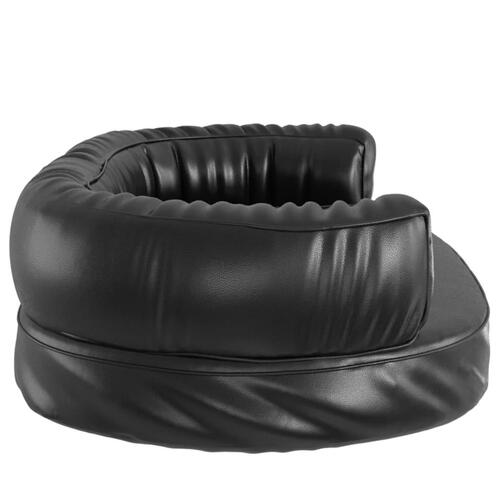 Ergonomisk hundeseng 60x42 cm skum og kunstlæder sort