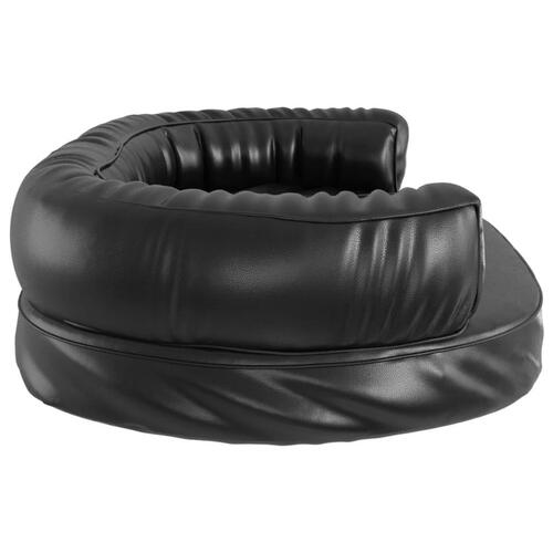Ergonomisk hundeseng 88x65 cm skum og kunstlæder sort