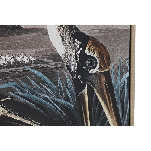Vægkunst på lærred - fuglemotiv, 83 × 123 cm