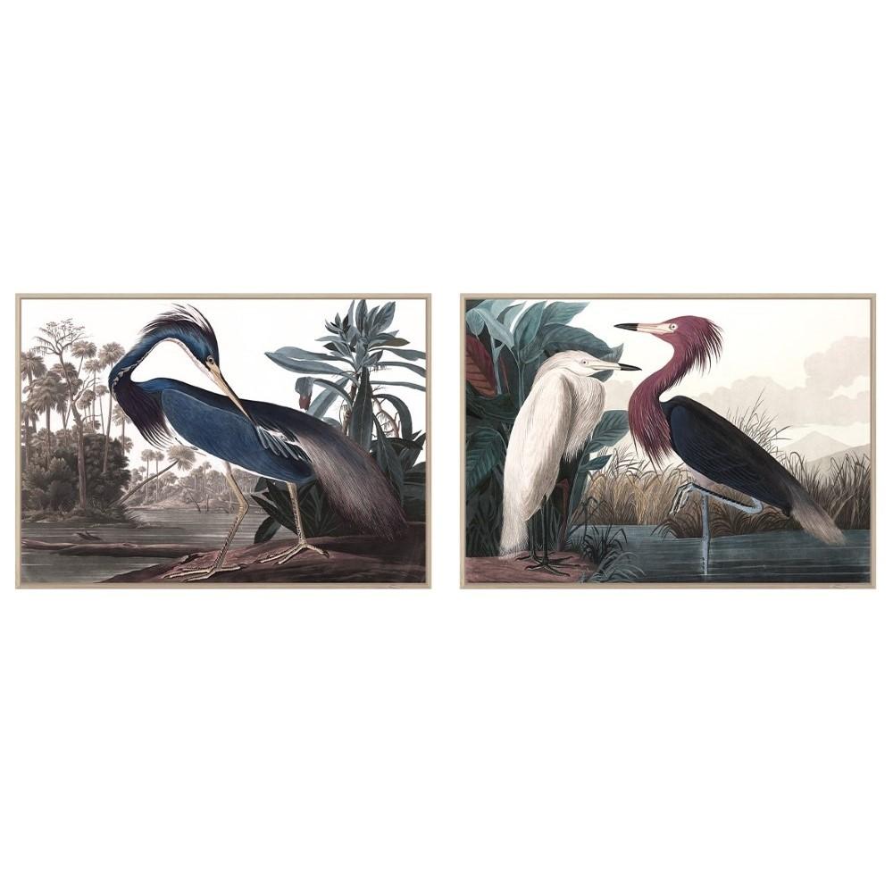 Lærredsmaleri - fuglemotiv, 123 × 4,5 × 83 cm