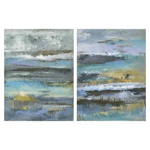 Maleri Abstrakt Moderne (60 x 2,5 x 80 cm) (2 enheder)