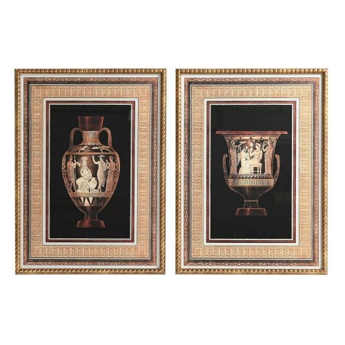 Maleri - Vase, neoklassisk, 53 × 3 × 73 cm (sæt á 2)