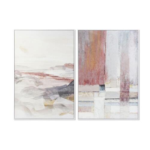 Maleri 82,5 x 4,5 x 122,5 cm Abstrakt Urban (2 enheder)