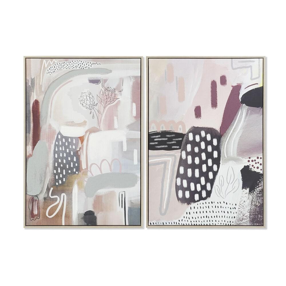 Maleri 63 x 4,5 x 93 cm Abstrakt Urban (2 enheder)