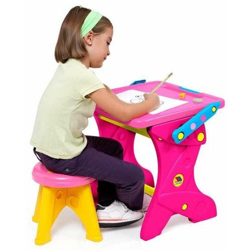Moltó magnetisk skrivebord med whiteboard - Pink