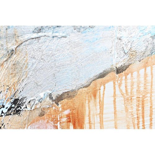 - Håndmalet abstrakt lærred, 155 × 155 cm, blå/sort