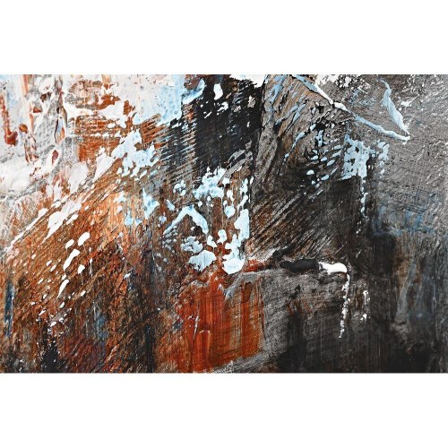 - Håndmalet abstrakt lærred, 155 × 155 cm, blå/sort