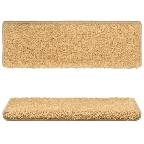 Trappemåtter 10 stk. 65x21x4 cm beige