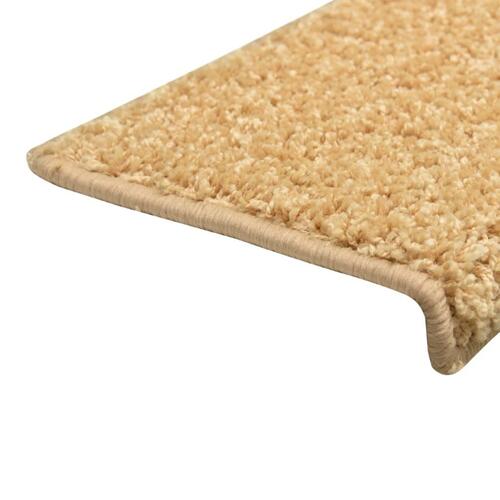 Trappemåtter 10 stk. 65x21x4 cm beige