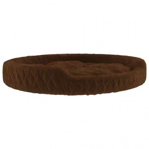 Hundeseng 90x70x23 cm plys brun