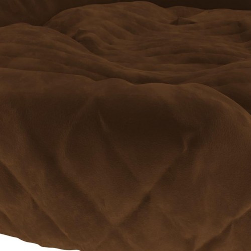 Hundeseng 90x70x23 cm plys brun