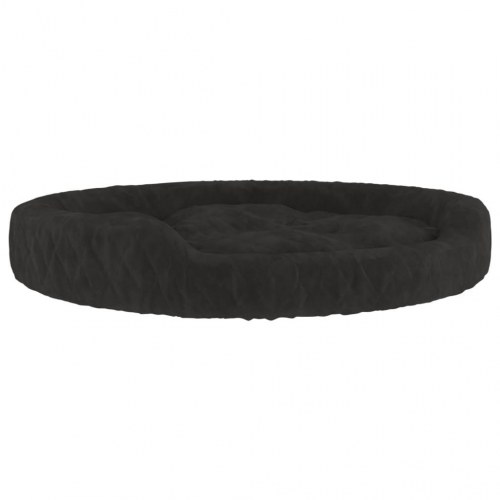 Hundeseng 90x70x23 cm plys sort