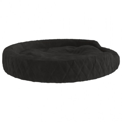Hundeseng 90x70x23 cm plys sort