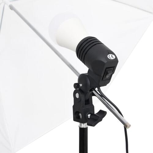 Fotostudiesæt med lampesæt + baggrund og reflektor
