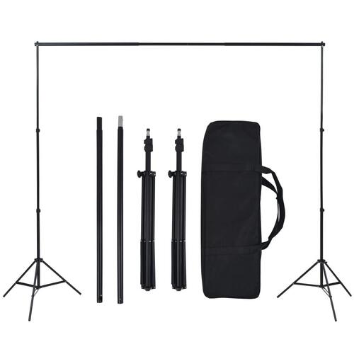 Fotostudiesæt med lampesæt + baggrund og reflektor