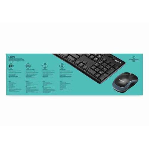 Mus og tastatur Logitech LGT-MK270-US Sort Engelsk EEUU QWERTY Qwerty US