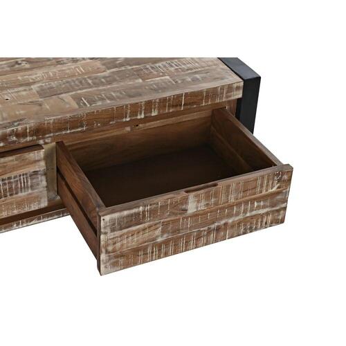 Sofabord Metal Akacie (110 x 60 x 40 cm)