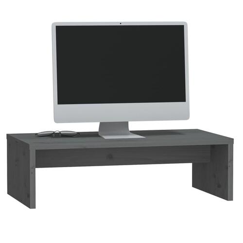 Skærmholder 50x27x15 cm massivt fyrretræ grå