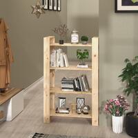 Bogreol/rumdeler 80x35x125 cm massivt fyrretræ