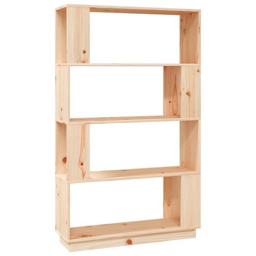 Bogreol/rumdeler 80x25x132 cm massivt fyrretræ