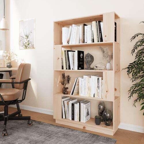 Bogreol/rumdeler 80x25x132 cm massivt fyrretræ