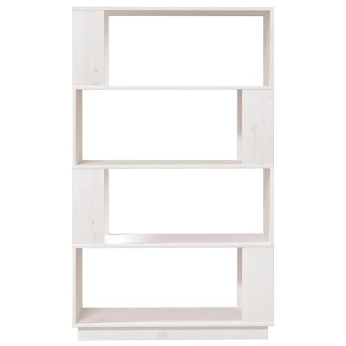 Bogreol/rumdeler 80x25x132 cm massivt fyrretræ hvid