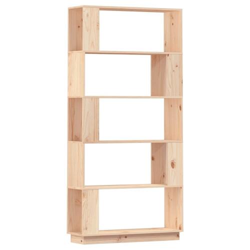 Bogreol/rumdeler 80x25x163,5 cm massivt fyrretræ