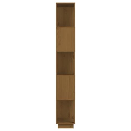 Bogreol/rumdeler 80x25x163,5 cm massivt fyrretræ gyldenbrun