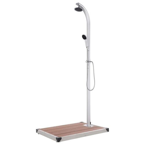 Havebruser med brun bund 220 cm aluminium