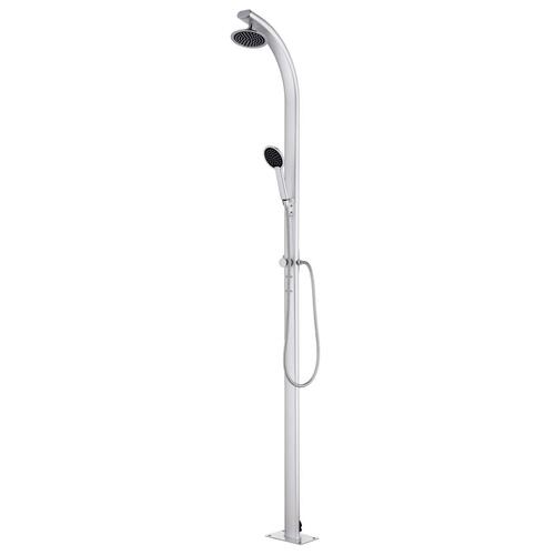 Havebruser med brun bund 220 cm aluminium