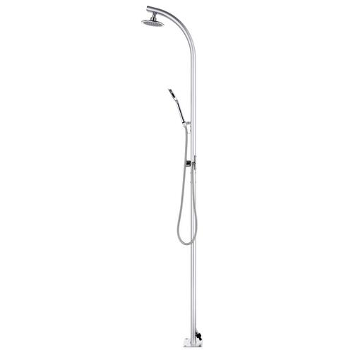 Havebruser med brun bund 220 cm aluminium