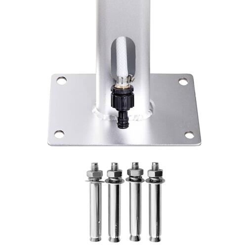 Havebruser med brun bund 220 cm aluminium