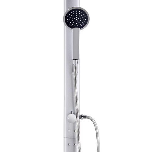 Havebruser med brun bund 220 cm aluminium