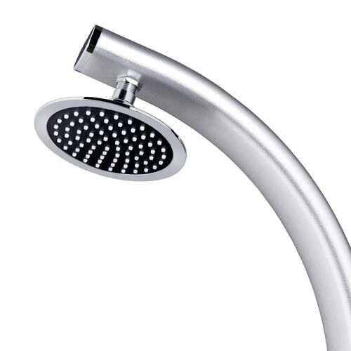 Havebruser med brun bund 220 cm aluminium