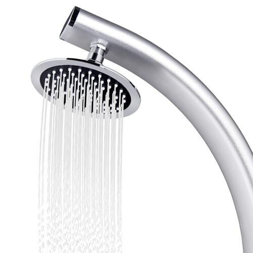 Havebruser med brun bund 220 cm aluminium
