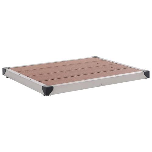 Havebruser med brun bund 220 cm aluminium