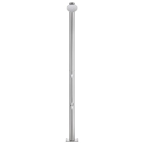 Havebruser med grå bund 220 cm rustfrit stål