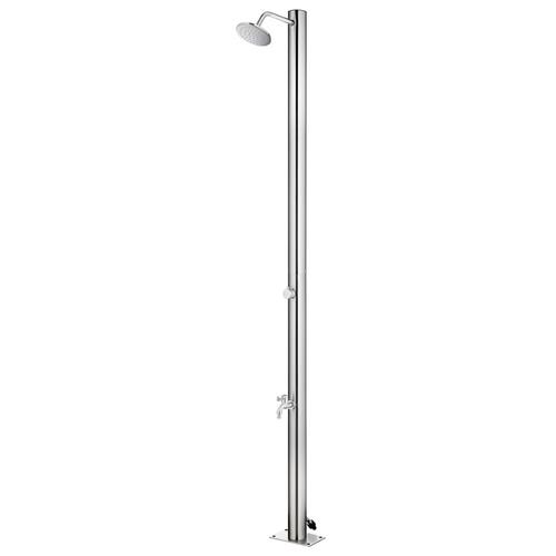 Havebruser med grå bund 220 cm rustfrit stål